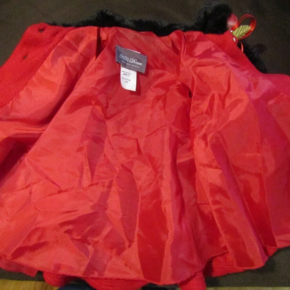 Never Worn with Tag KID'S DREAM RED WINTER COAT & HAT Size 6 months